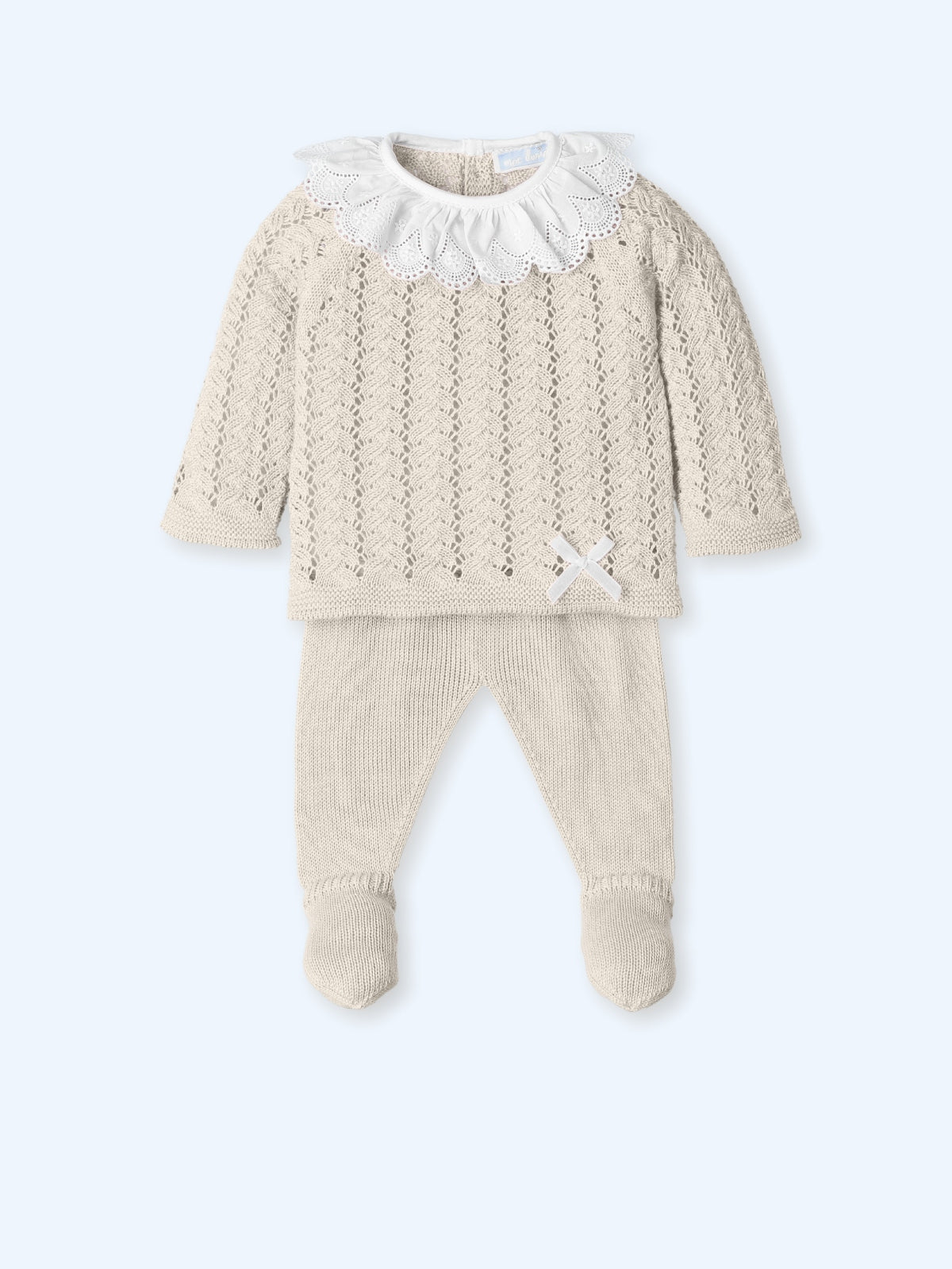 Traje 2 piezas TIRA BORDADA Canesú 0012 - MAC ILUSIÓN