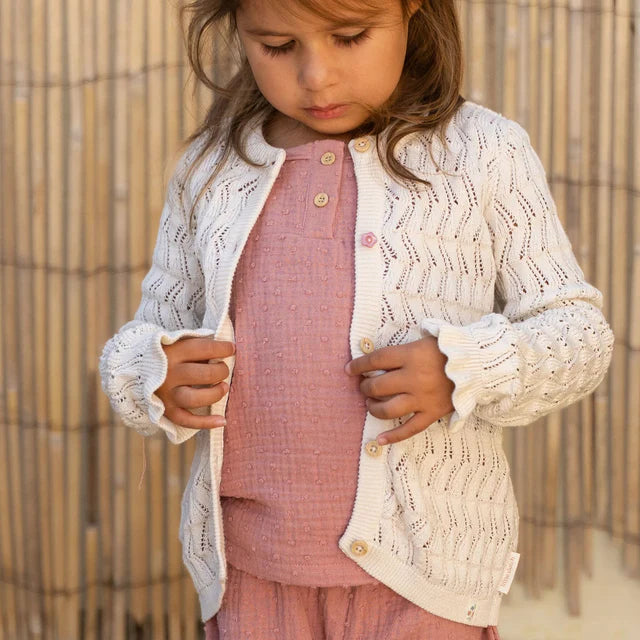 Cardigan de punto Creme — Little Dutch
