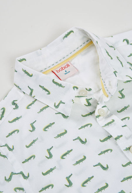 Camisa popelín estampada de niño
