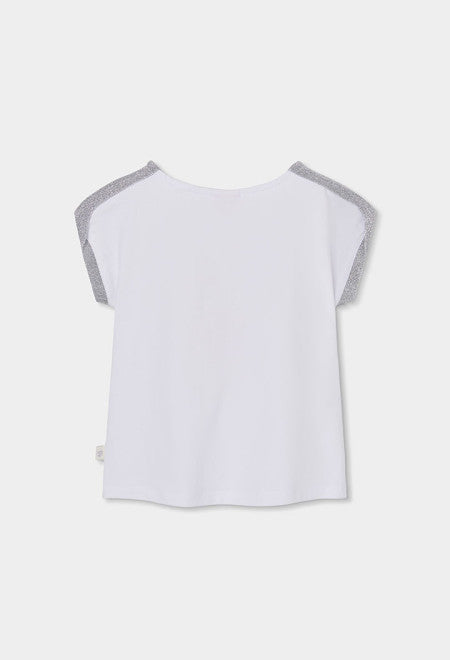 Camiseta punto elástico de niña