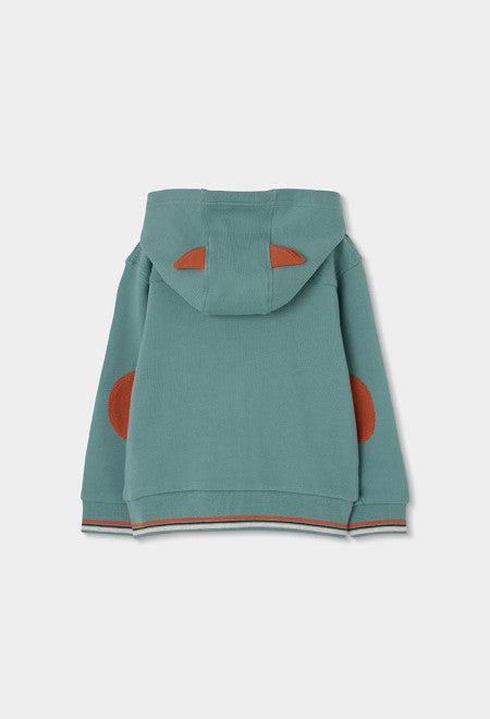 Chaqueta felpa con bandas de niño