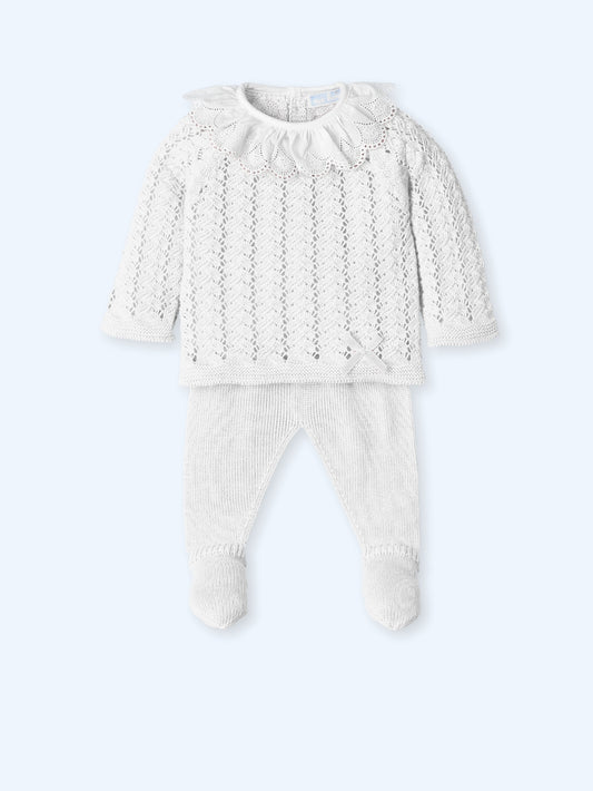 Traje 2 piezas TIRA BORDADA Canesú 0012 - MAC ILUSIÓN