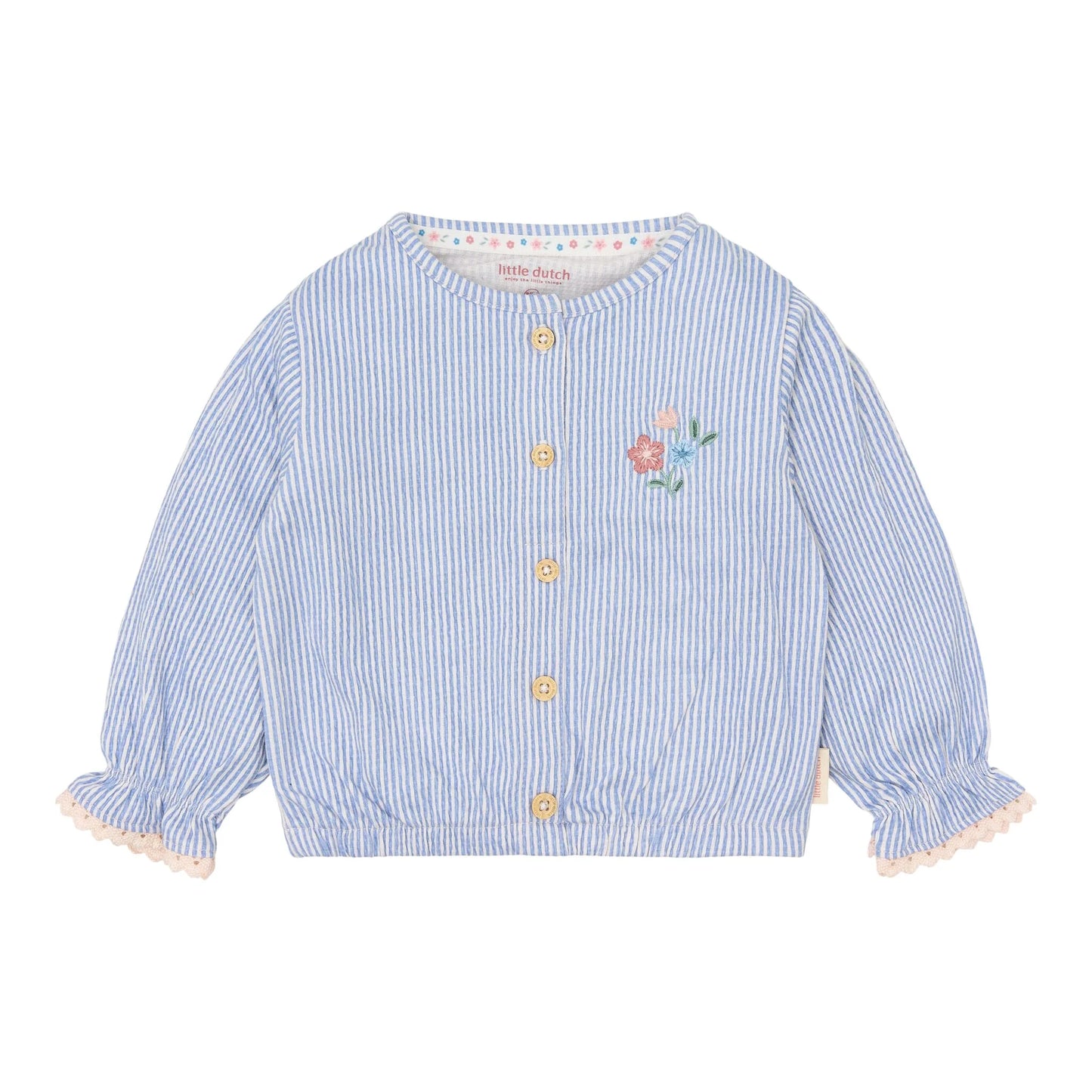 Blusa manga larga Blue Stripe — Little Dutch