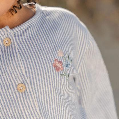 Blusa manga larga Blue Stripe — Little Dutch