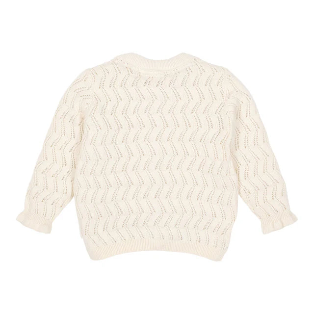 Cardigan de punto Creme — Little Dutch