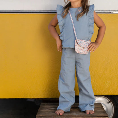 Pantalón wideleg Denim Blue — Little Dutch
