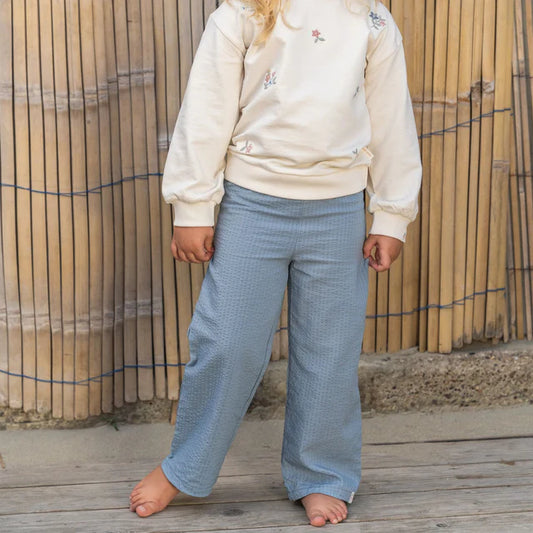 Pantalón wideleg Denim Blue — Little Dutch