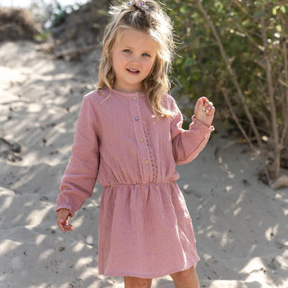 Vestido manga larga Pink Blush — Little Dutch