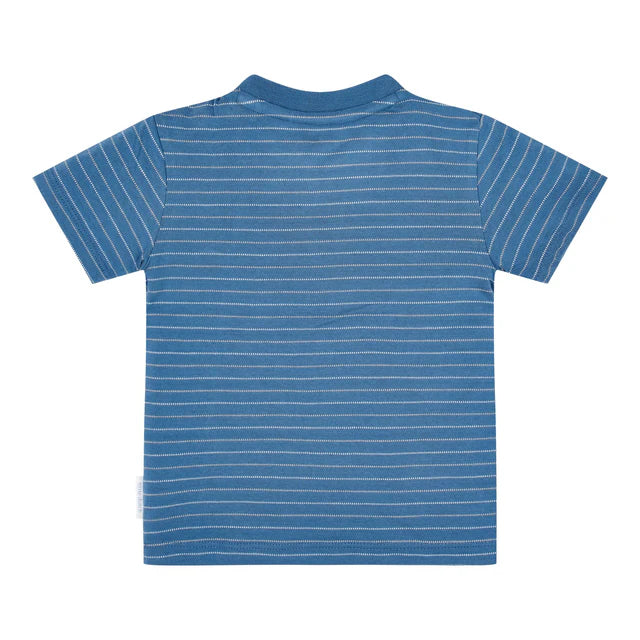 Camiseta manga corta Indigo Stripe — Little Dutch