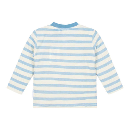 Camiseta manga larga Steel Blue Stripe — Little Dutch