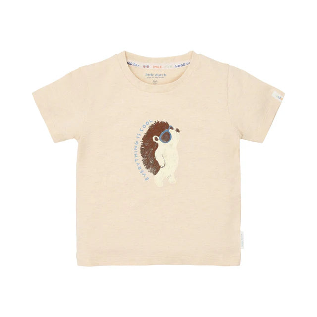 Camiseta manga corta Biscuit Melange — Little Dutch