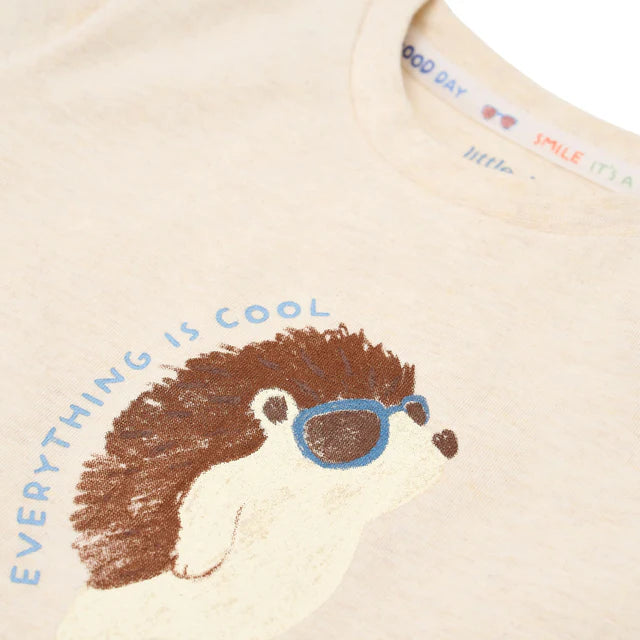 Camiseta manga corta Biscuit Melange — Little Dutch