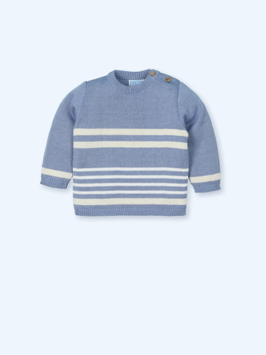 Jersey Listado Botones Hombros Barquito Bona 0112 - Mac Ilusión