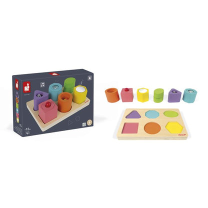 PUZLE CON 6 FIGURAS SENSORIALES I WOOD – Janod