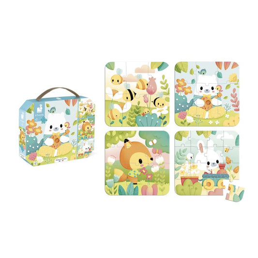 PUZLE- 4 PUZLES (6, 9, 12, 16 PIEZAS) – Janod