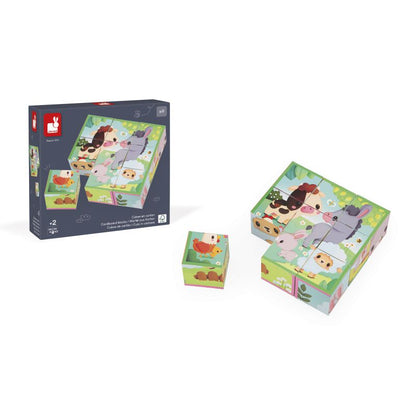 GRANJA - 9 CUBOS DE CARTÓN ANIMALES DE LA GRANJA – Janod