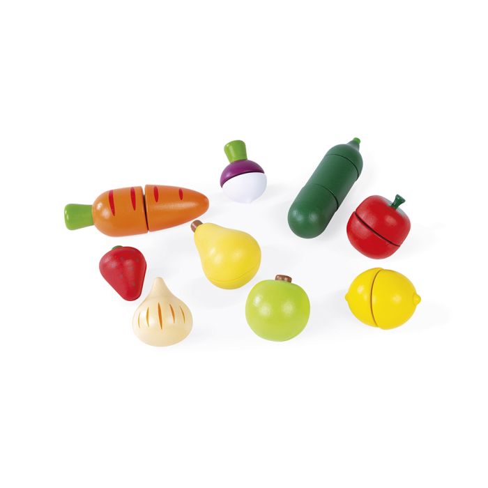 MAXI SET DE FRUTAS Y VERDURAS VELCRO – Janod