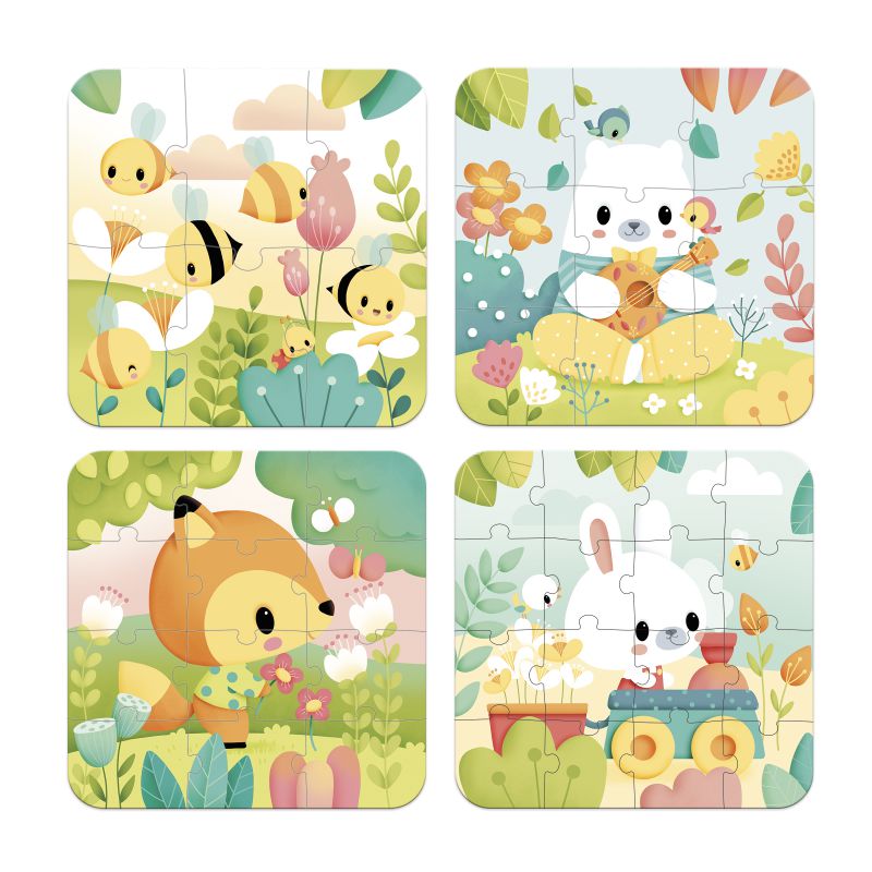 PUZLE- 4 PUZLES (6, 9, 12, 16 PIEZAS) – Janod