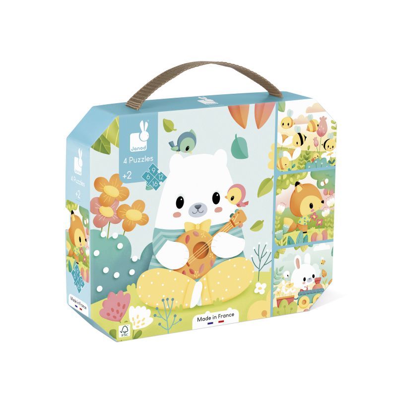 PUZLE- 4 PUZLES (6, 9, 12, 16 PIEZAS) – Janod