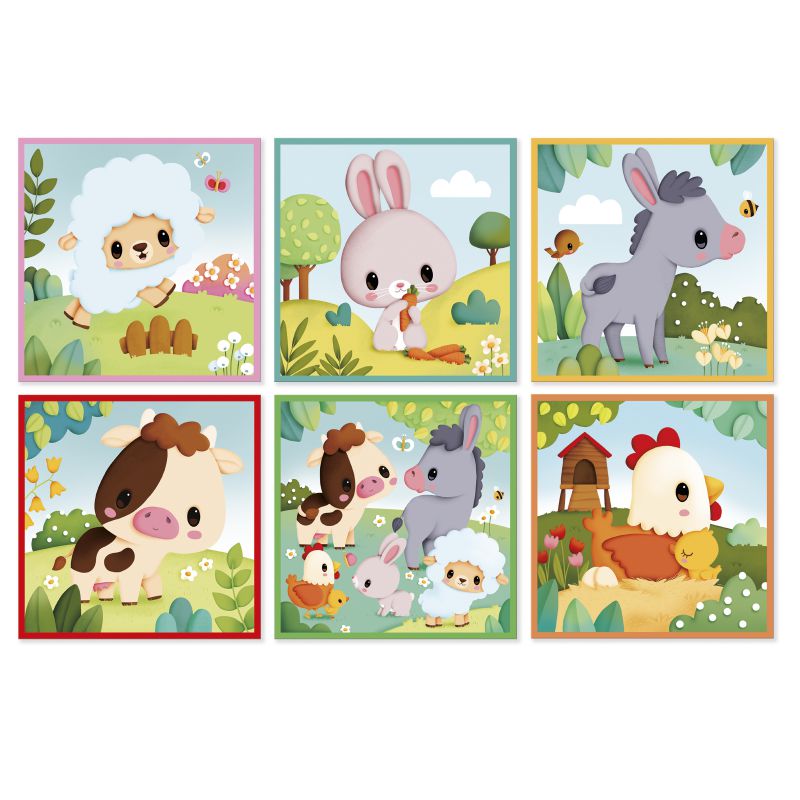 GRANJA - 9 CUBOS DE CARTÓN ANIMALES DE LA GRANJA – Janod