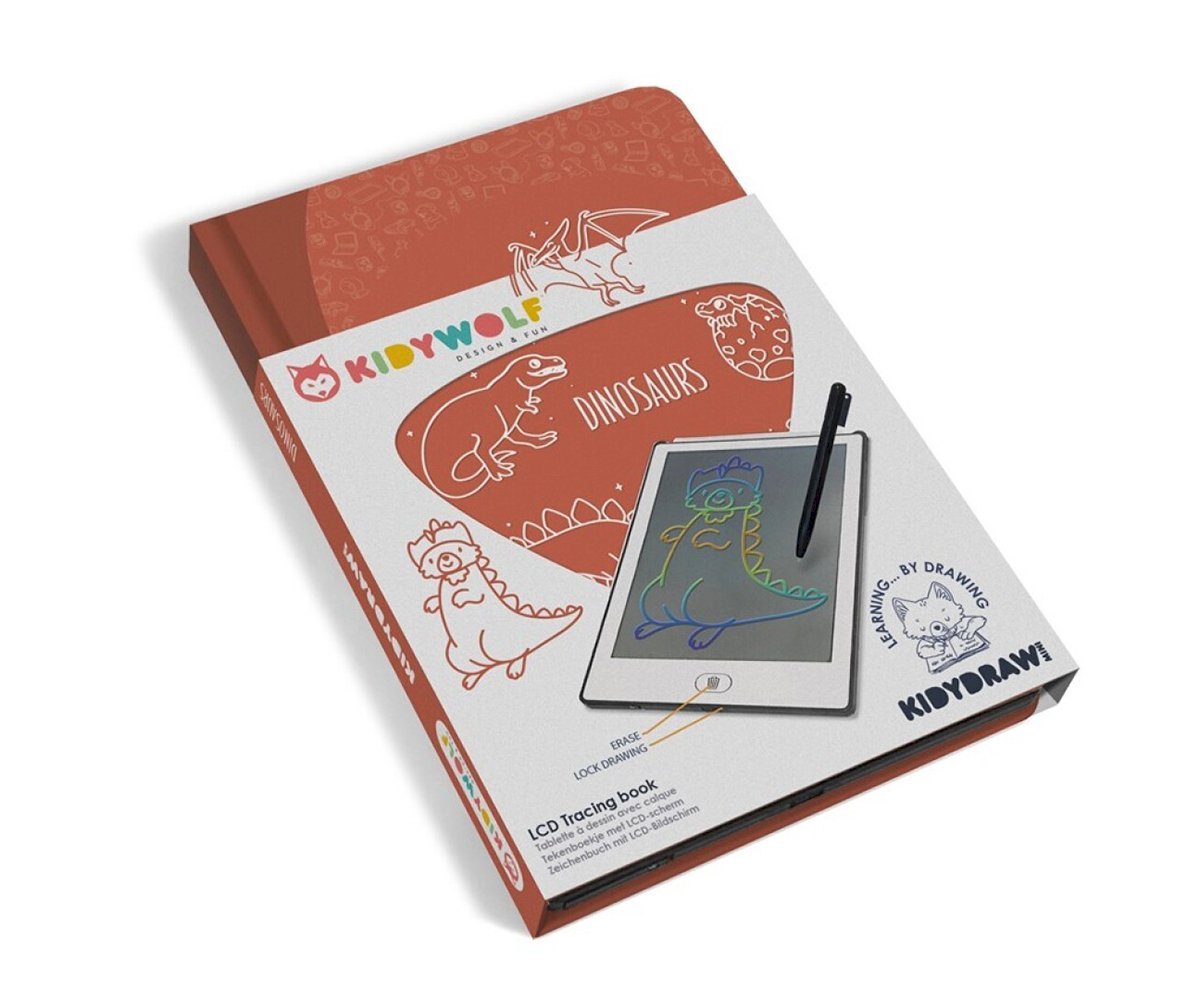 Kidydraw Mini Dinos - Pizarra LCD Portátil · Kidywolf