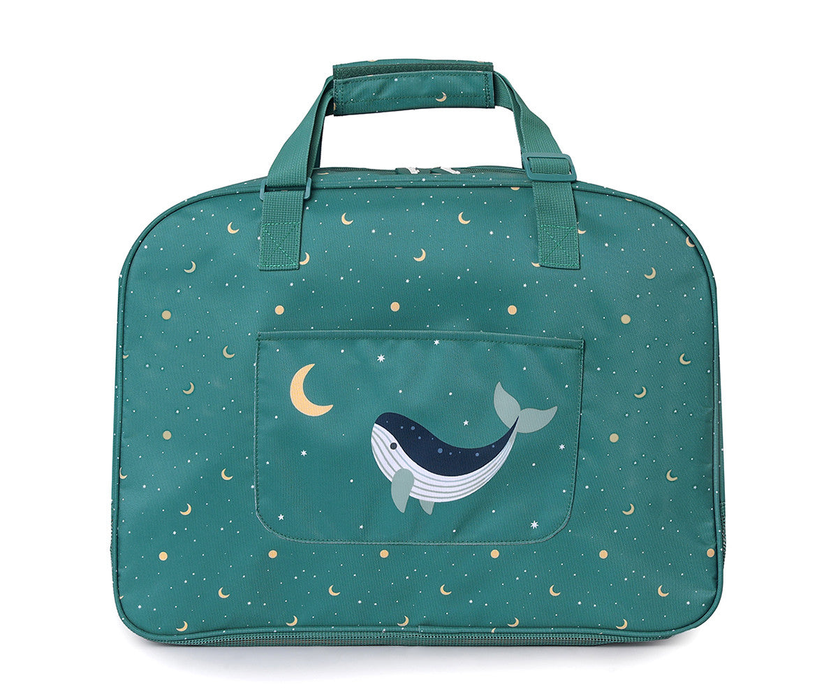 Bolso de Playa con Rejilla Personalizable Whale Teal — Monnëka