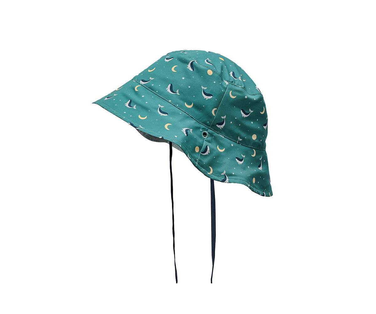 Gorro Reversible Whale Teal — Monnëka