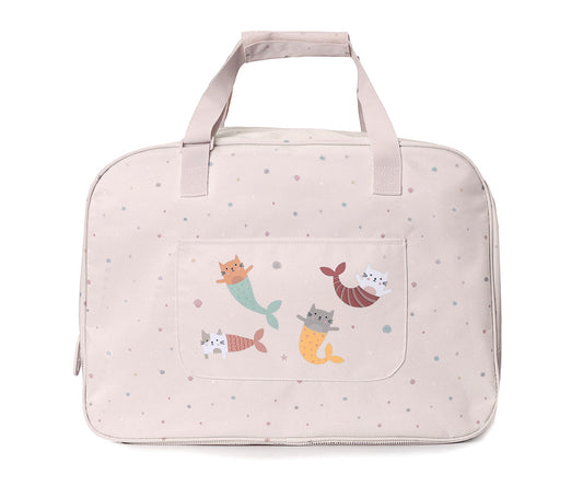 Bolso de Playa con Rejilla Personalizable Mermaid Cats — Monnëka