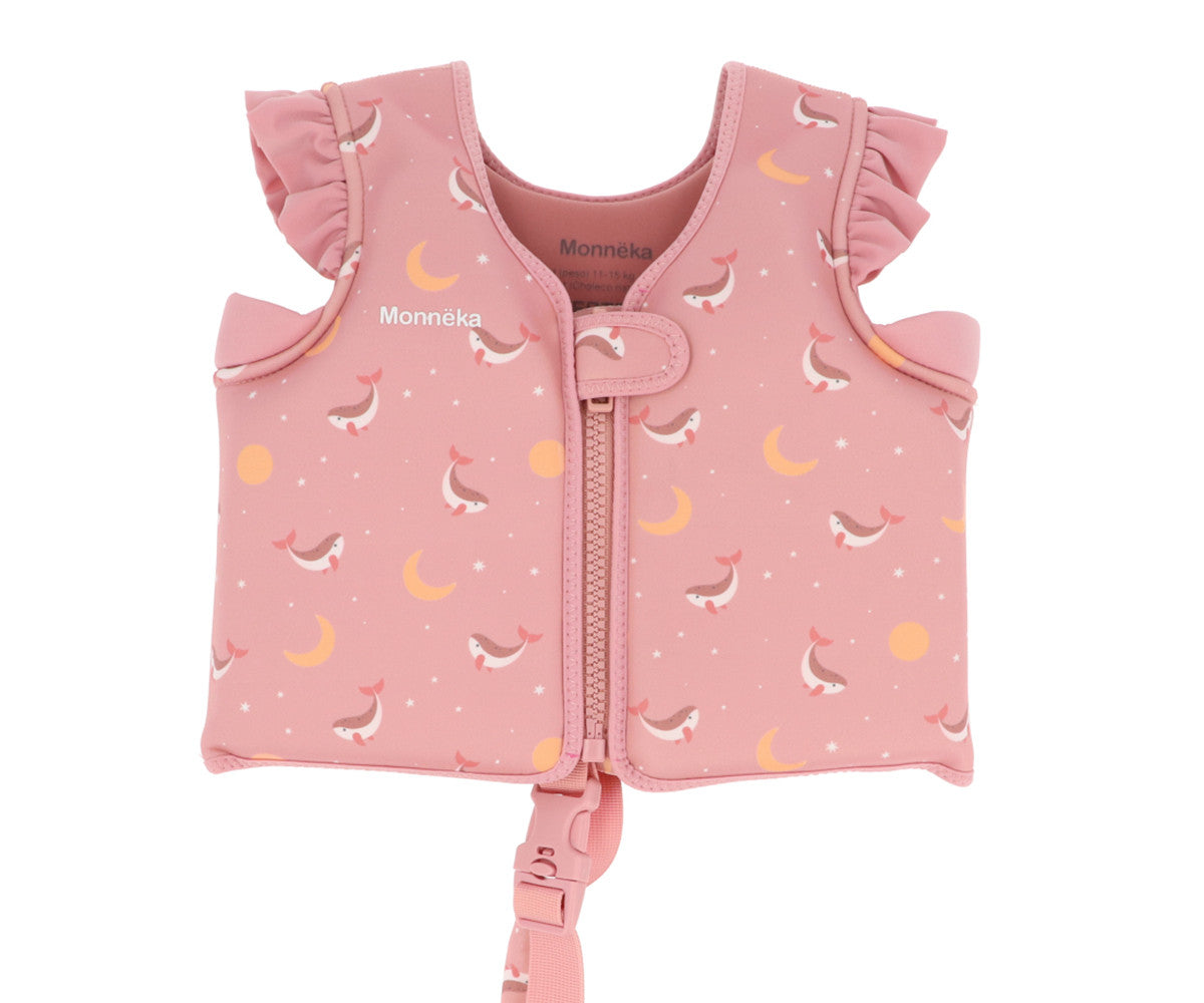 Chaleco Flotador Aprendizaje Whale Pink — Monnëka