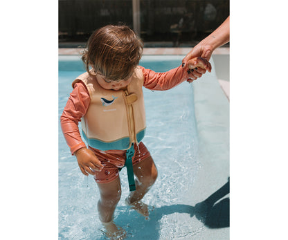 Chaleco Flotador Aprendizaje Whale Teal — Monnëka
