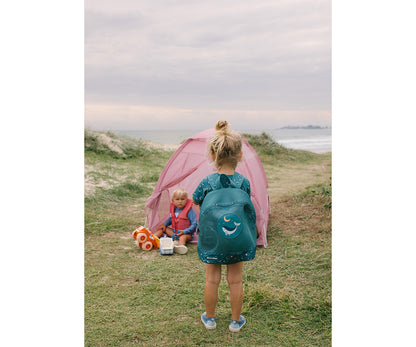 Mochila Infantil Antiarena Whale Teal — Monnëka