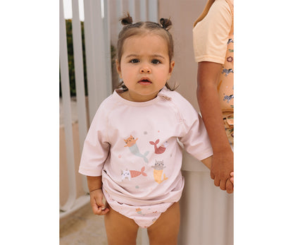 Camiseta Protección Solar Mermaid Cats — Monnëka
