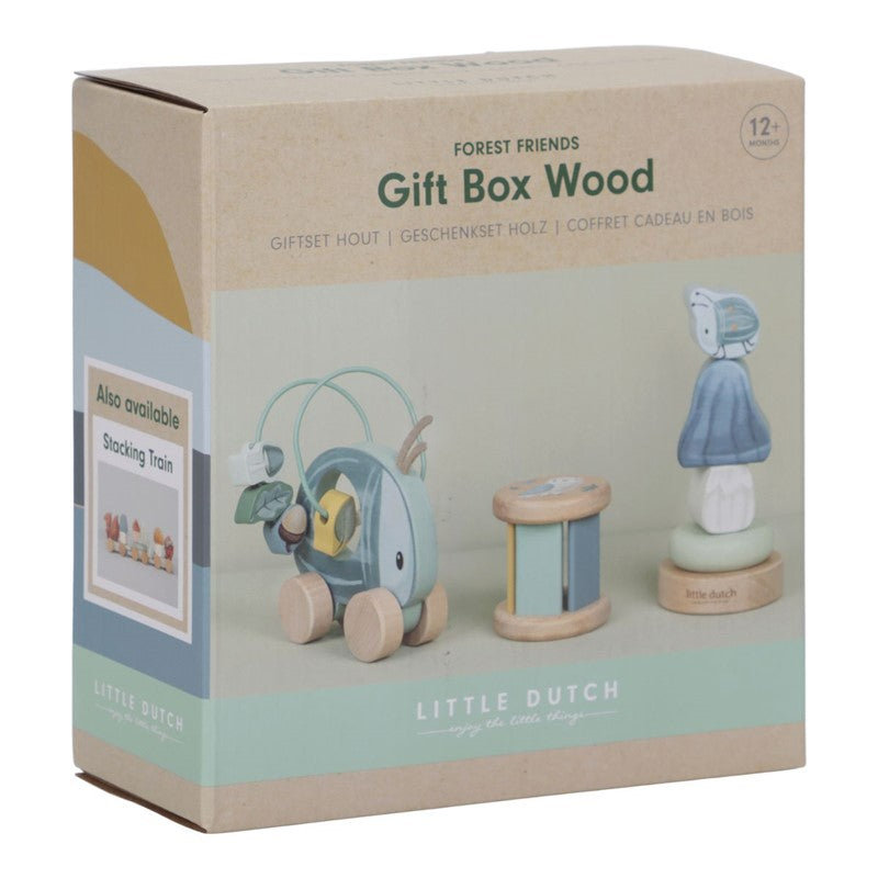 CAJA REGALO MADERA FOREST FRIENDS FSC - LITTLE DUTCH