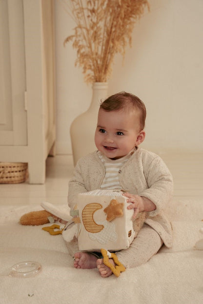 Cubo Blandito de Actividades Newborn Naturals · Little Dutch