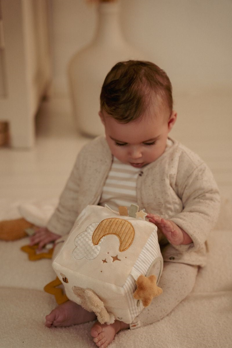 Cubo Blandito de Actividades Newborn Naturals · Little Dutch