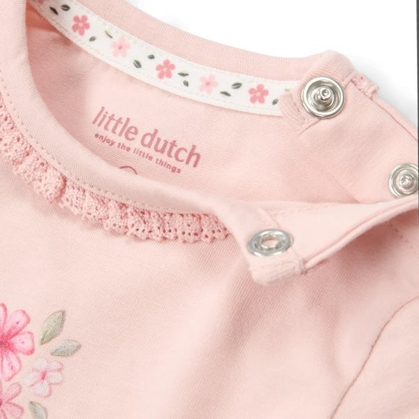 Body manga corta Pink Blossom — Little Dutch