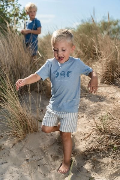 Camiseta manga corta Steel Blue — Little Dutch
