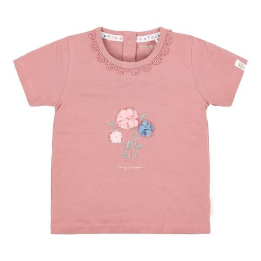 Camiseta manga corta Pink Blush — Little Dutch