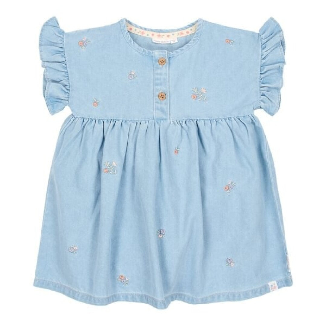 Vestido manga corta Denim — Little Dutch