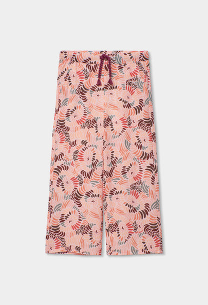 Pantalón crepe estampado de niña