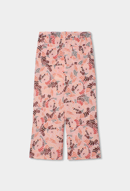 Pantalón crepe estampado de niña