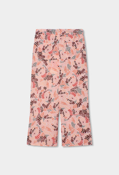 Pantalón crepe estampado de niña
