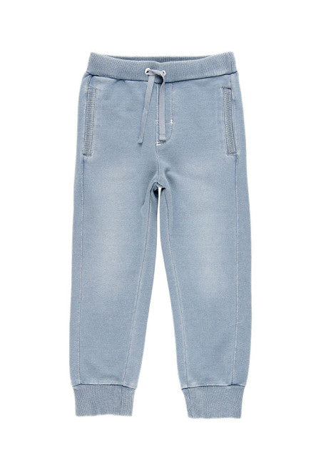 Pantalón felpa denim de niño