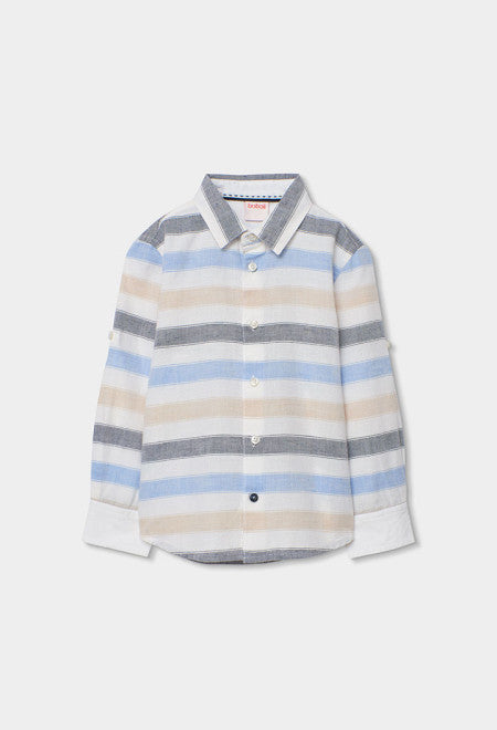 Camisa lino listada de niño