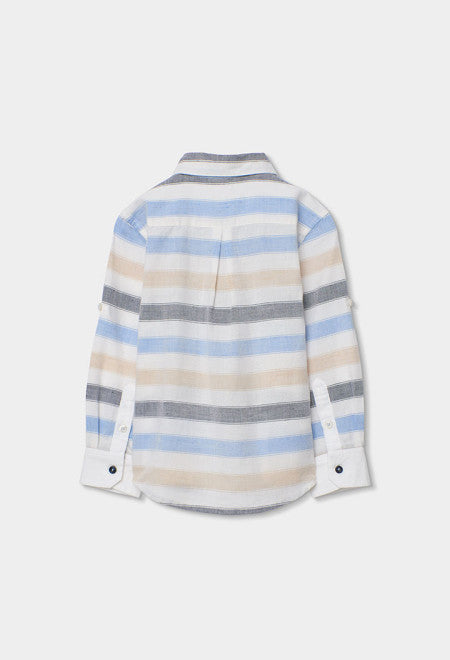 Camisa lino listada de niño