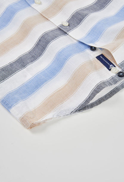 Camisa lino listada de niño