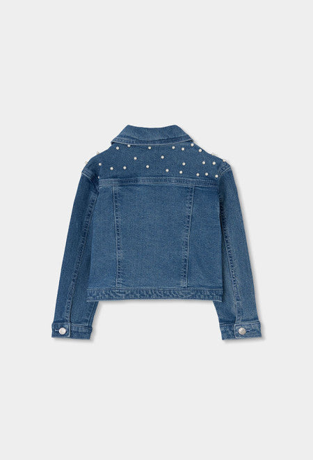 Cazadora denim elástico de niña