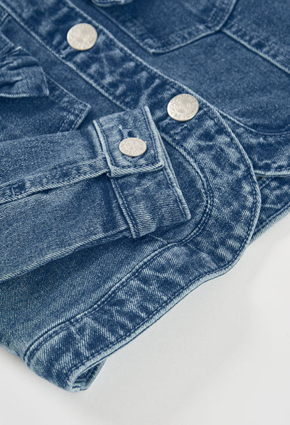 Cazadora denim elástico de niña