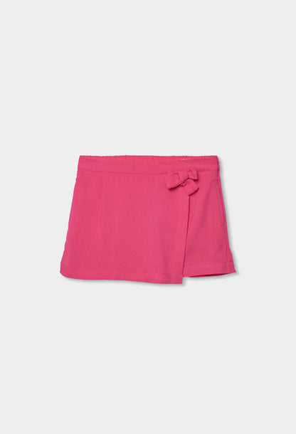 Falda-short viscosa de niña