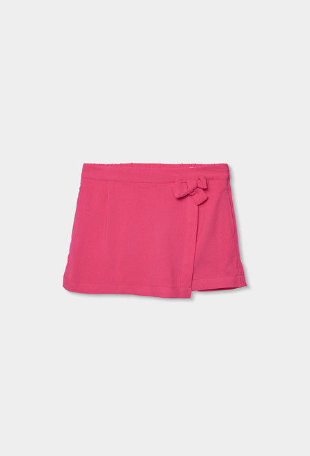 Falda-short viscosa de niña